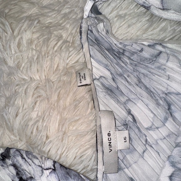 NWOT Vince Pleated Washed Lily Pleated Sleeveless V-Neck Midi Dress sz L - Picture 5 of 7